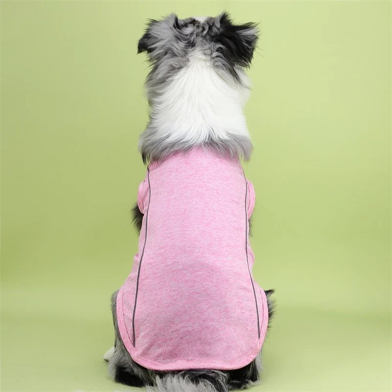 Chaleco reflectante ligero para perros, camiseta Unisex fresca de verano para cachorros pequeños y medianos, ropa transpirable suave para Chihuahua para gatos al aire libre - imagen 4