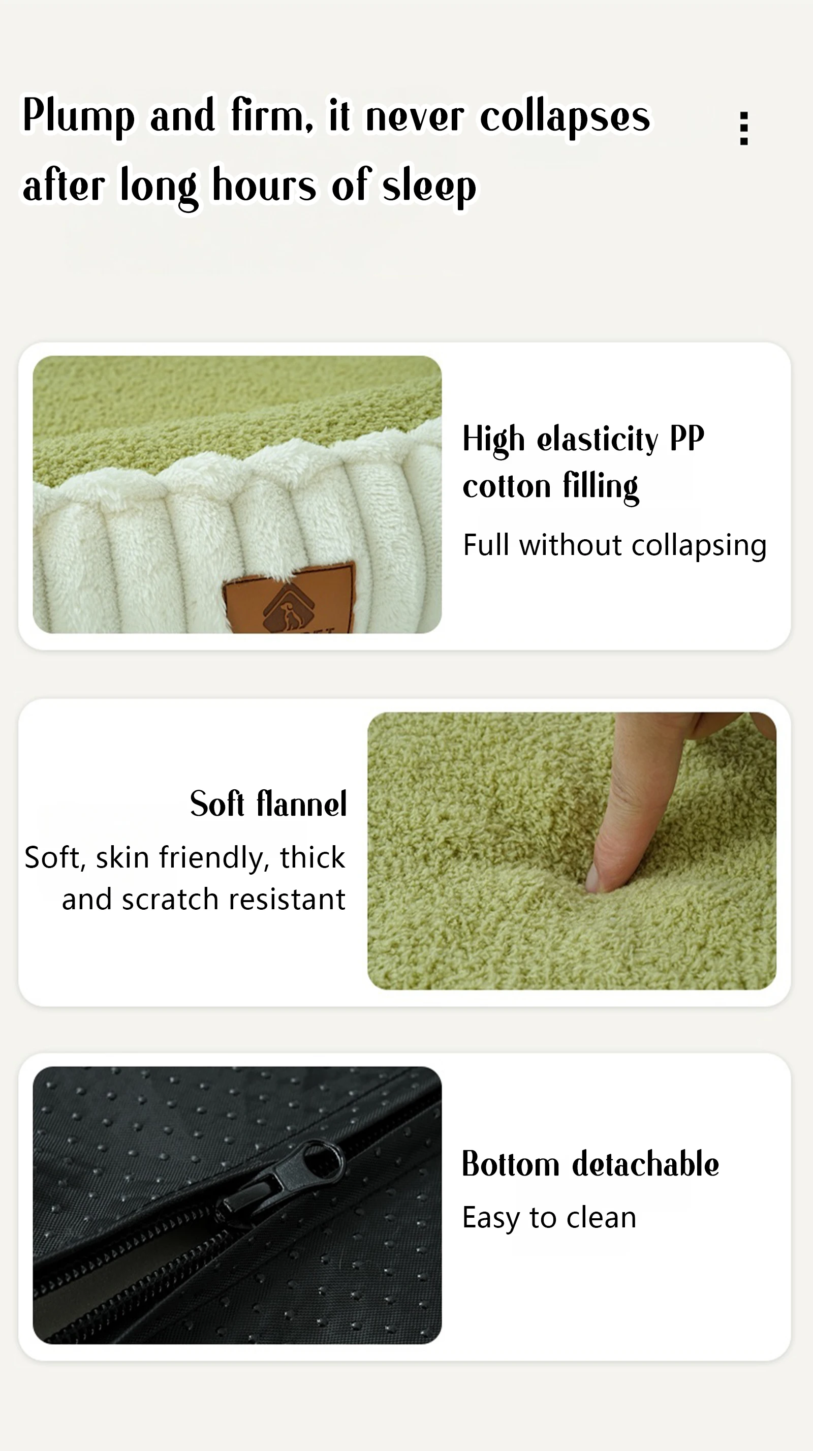 Cama lista en salón