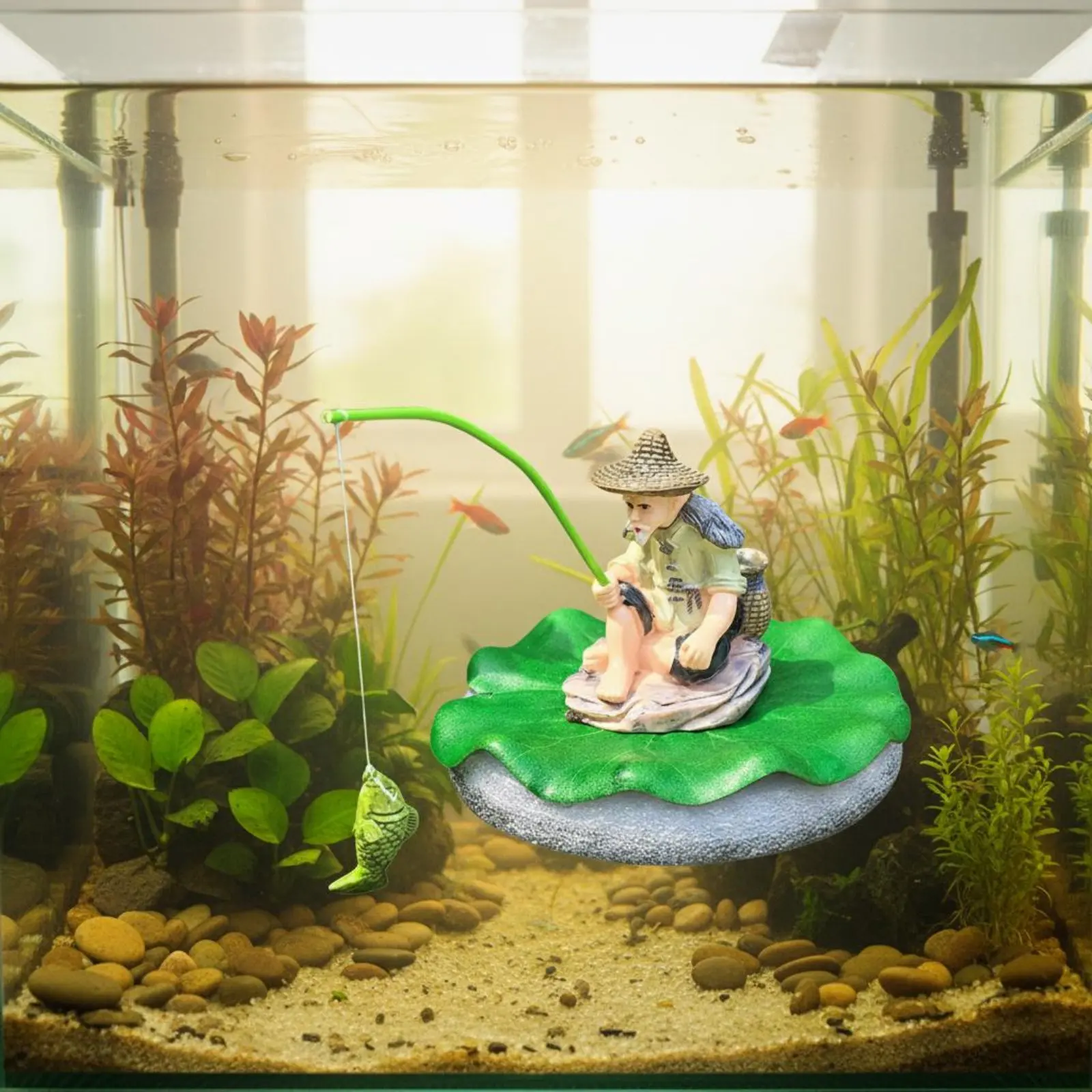 Figura de pescador flotante para estanques y fuentes decorativas - imagen 4