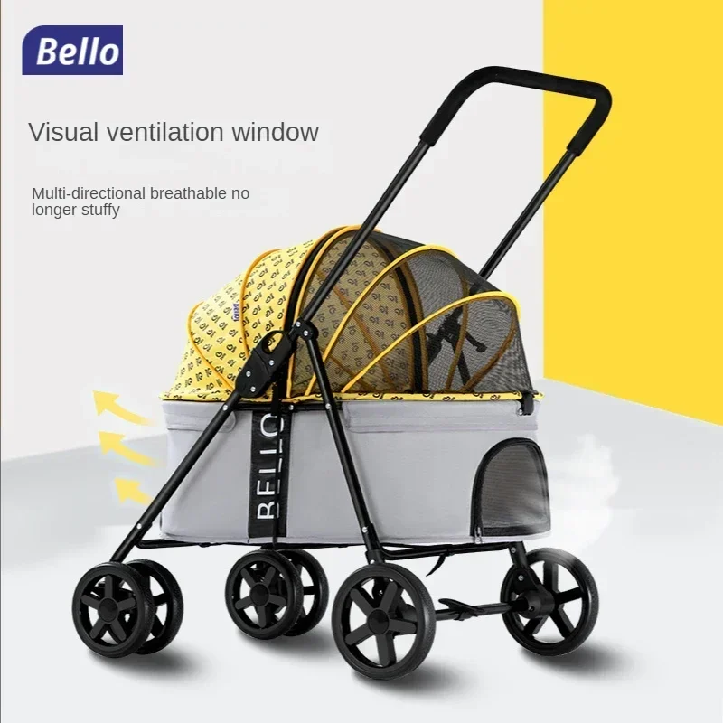 Carro para mascotas, comercio exterior, ligero, plegable, carrito para gatos, accesorios para cochecito - imagen 4