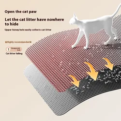 Alfombrilla recogedora de arena para gatos impermeable doble capa