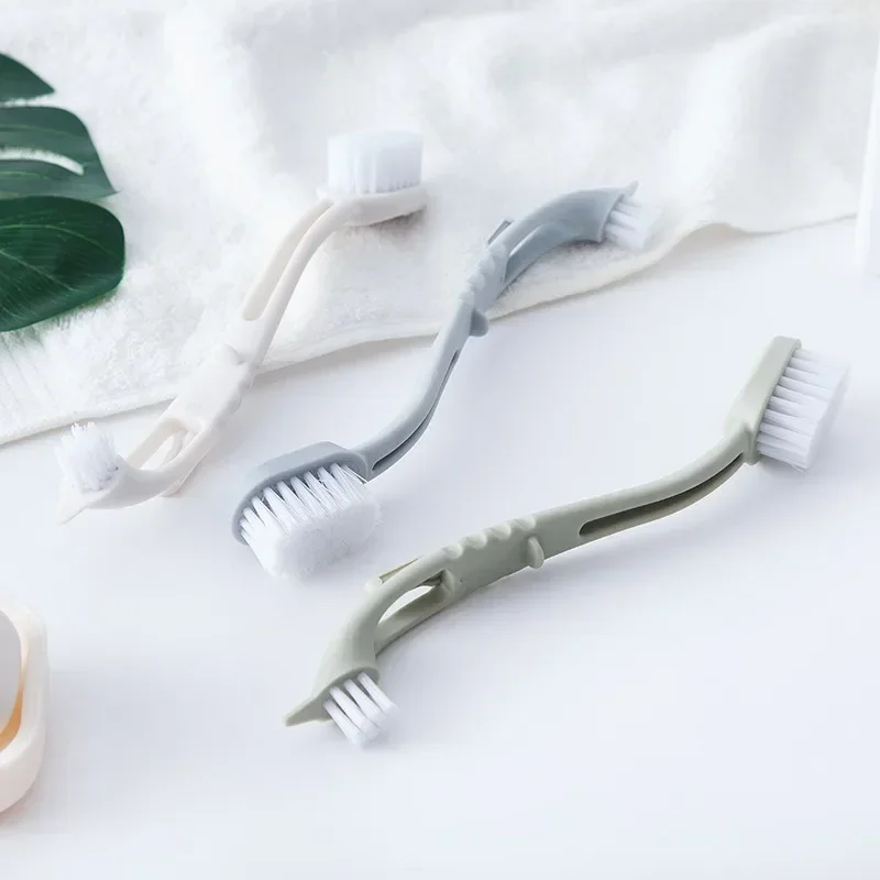 Cepillo portátil de doble cabezal para limpieza de zapatos, mango largo, lavado de zapatillas, cepillo suave, herramientas de limpieza multifunción para el hogar - imagen 5
