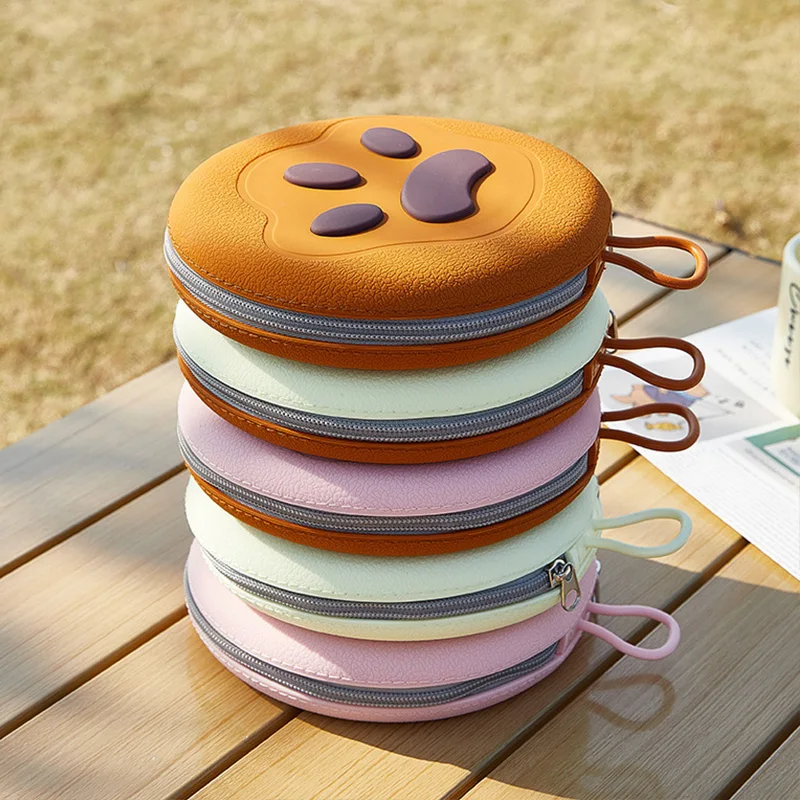 Cuenco plegable 2 en 1 para comida de mascotas, cuenco doble portátil de silicona para cachorros, cuenco para beber para perros de viaje al aire libre, cuencos plegables para gatos, cuencos para perros - imagen 2