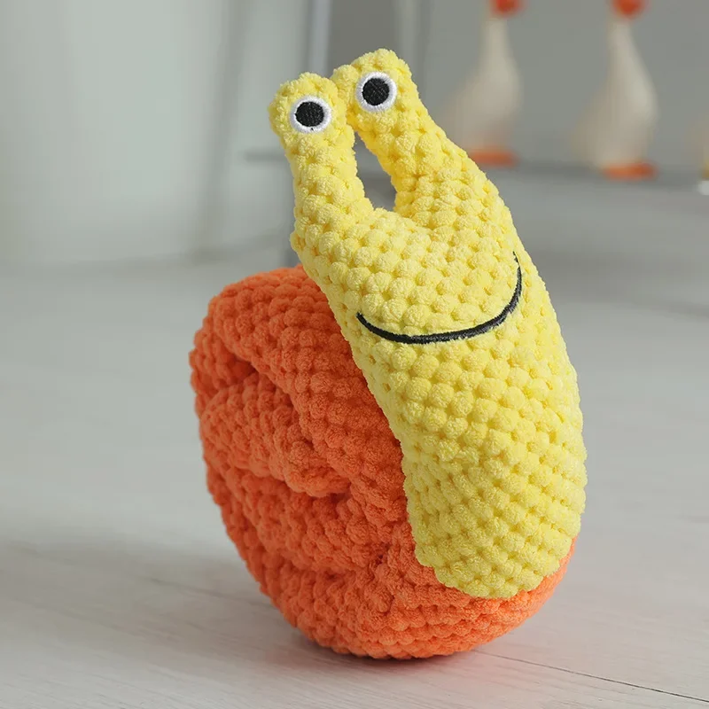 Vocalizaciones para perros, juguetes de peluche para mascotas, dibujos animados de caracol, entrenamiento, juego, olfatear, rechinar los dientes, suministros para mascotas, juguetes interactivos para fugas - imagen 4