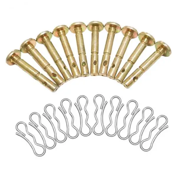 10Pcs Shear Pins and Cotter Pins Practical Portable High Performance Shear Pin Kits Parts Heavy Duty for Replace 714-04040 10Pcs Shear Pins and Cotter Pins Practical Portable High Performance Shear Pin Kits Parts Heavy Duty for Replace 714-04040
