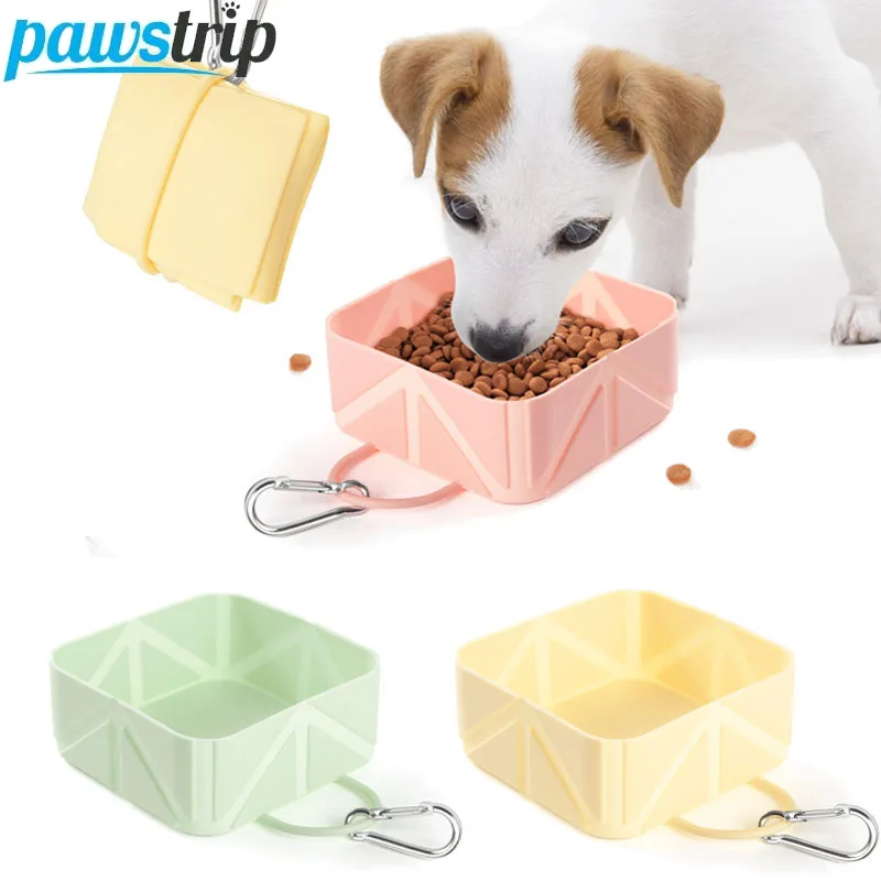 Tazón plegable de silicona portátil para perros, gatos y cachorros - imagen 3