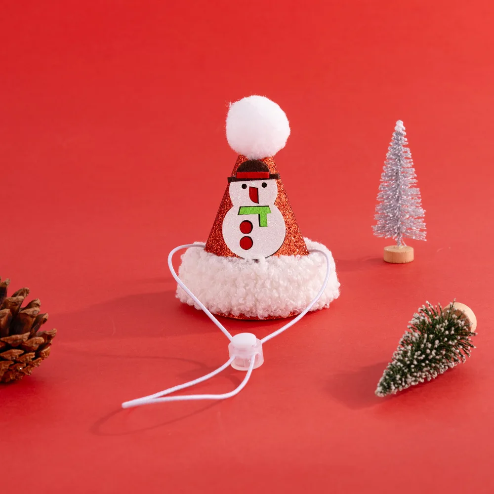 Gorro de Navidad para mascotas, gorros de Papá Noel para gatos, accesorios de vestir para perros, calcetines de regalo para perros, accesorios para perros pequeños - imagen 3