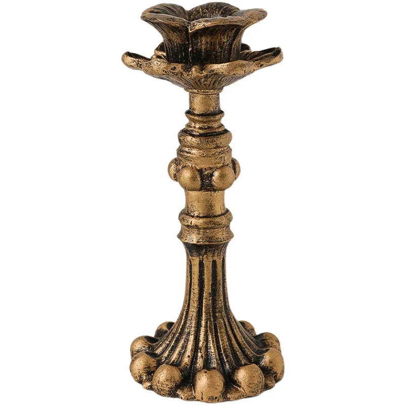 Candelabro clásico francés para decoración del hogar, candelabro nórdico Retro nostálgico, candelabro gótico para mesa de comedor, regalo - imagen 2