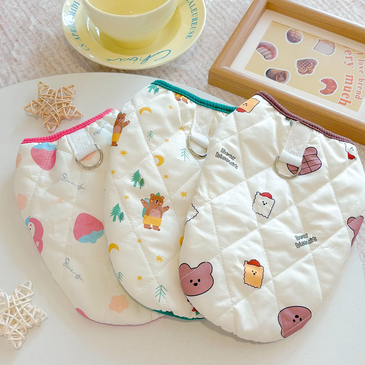 Chaleco cálido de otoño e invierno para mascotas, abrigo de doble cara para perros y gatos, chaleco grueso de invierno, ropa para cachorros, chaqueta para perros pequeños