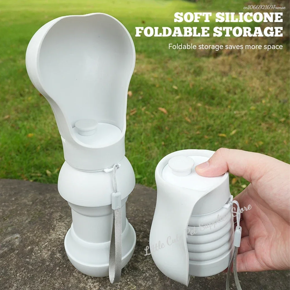 Botella de agua plegable de calidad alimentaria para mascotas, dispensador compacto a prueba de fugas para perros, taza de agua portátil desmontable de gran capacidad para perros - imagen 4