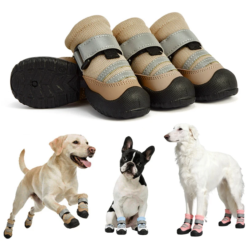 Botas transpirables para perro, suela suave antideslizante y resistente