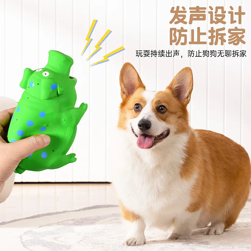 Juguete para perros látex cerdo relleno algodón resistente mordeduras - imagen 3