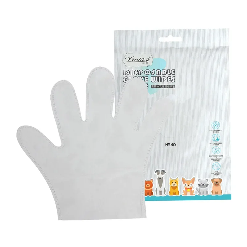 Guantes de limpieza desechables para mascotas, toallitas suaves sin enjuague, para gatos, perros, SPA, baño, masaje, tela No tejida - imagen 5