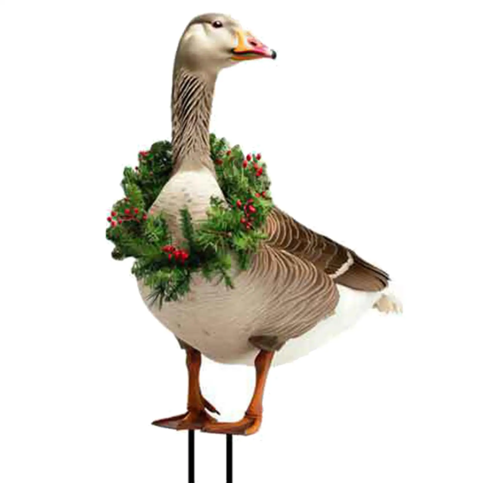 5x Christmas Outdoor Duck Stakes Yard Sign Ornaments Ground Insert Yard Art Decorations for Backyard Floor Lawn Outdoor Patio