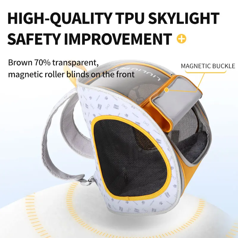 LIULIUPET Mochila de regalo de Navidad con explosión de moda, mochila para mascotas con cápsula expandible portátil para gatos, hombro para perros - imagen 3