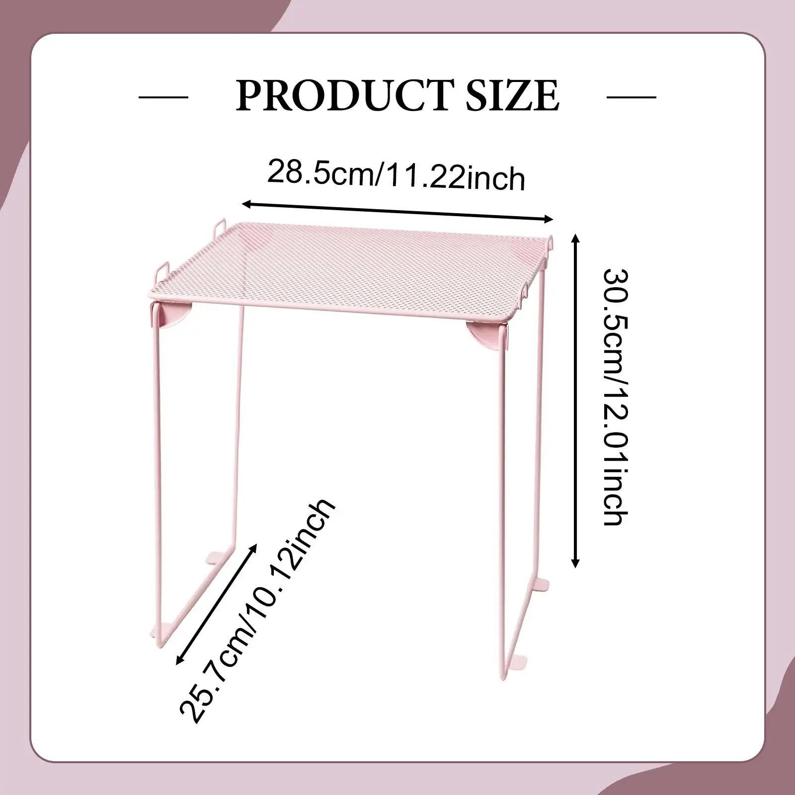 Mesh Organizer Shelf Folding for Gym and Work Space Saving Stackable Sturdy Versatile Under Cabinet Organization Holder
