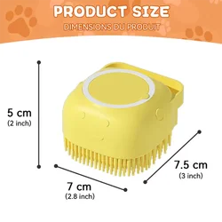 Guante de silicona para baño de perros y gatos masaje suave