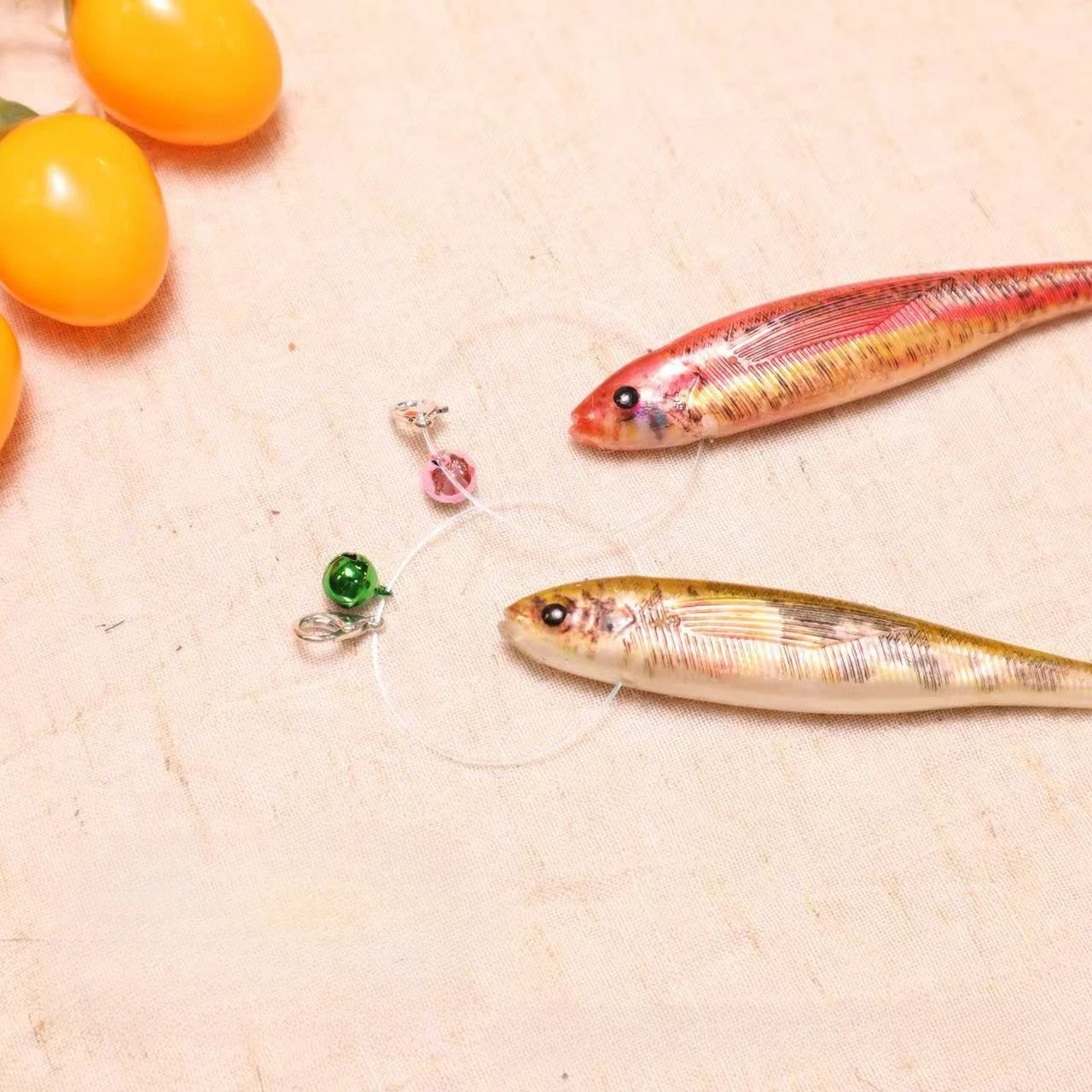 2 uds/3 uds juguete de simulación de pez gato palo de burlas interactivo 3D juguete de pez de silicona para mascotas - imagen 4