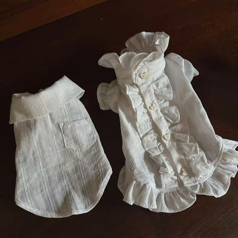 Vestido de princesa para mascotas, camisa de verano, falda de encaje, ropa cómoda para parejas de Yorkshire, vestidos finos para perros pequeños - imagen 3