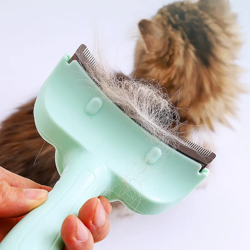Peine para perros, cuchillo, cepillo para perros, removedor de pelo para mascotas, peines de pelo largo de acero inoxidable para el cuidado de perros, cuchillo, peine para gatos, accesorios para mascotas
