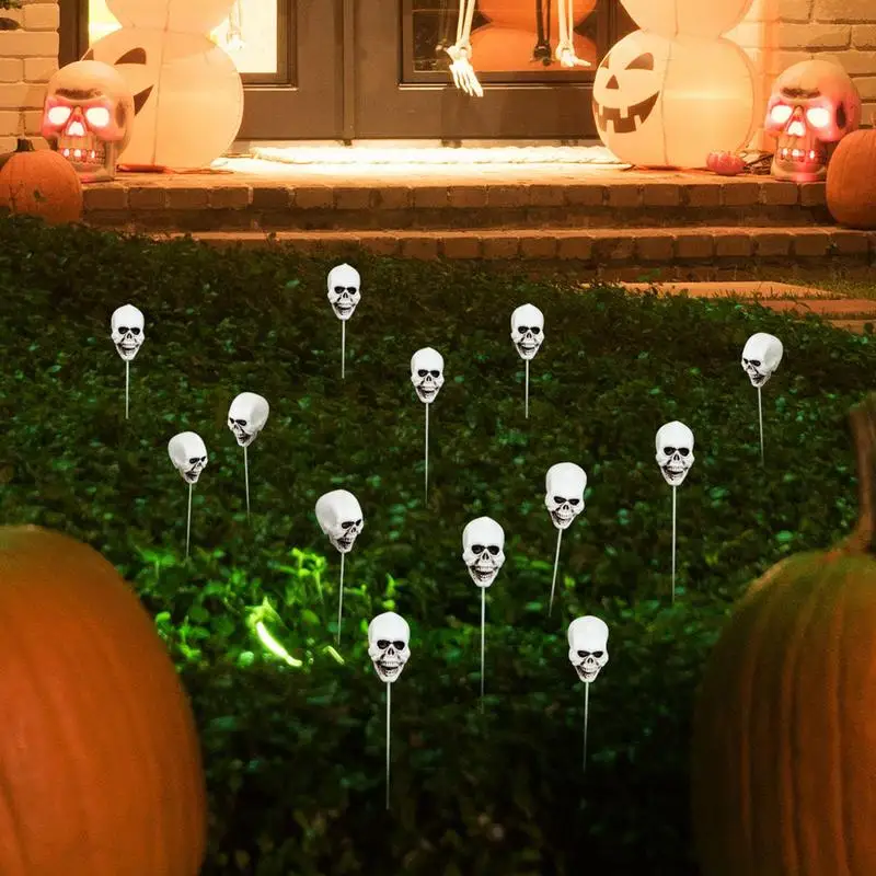 Decoración de estaca de calavera para patio, decoración de acrílico para jardín, decoración de calavera impermeable para jardín al aire libre, decoración de Arte de patio - imagen 5