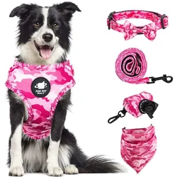 Kit arnés completo para perro: collar, correa y bolsa dispensadora