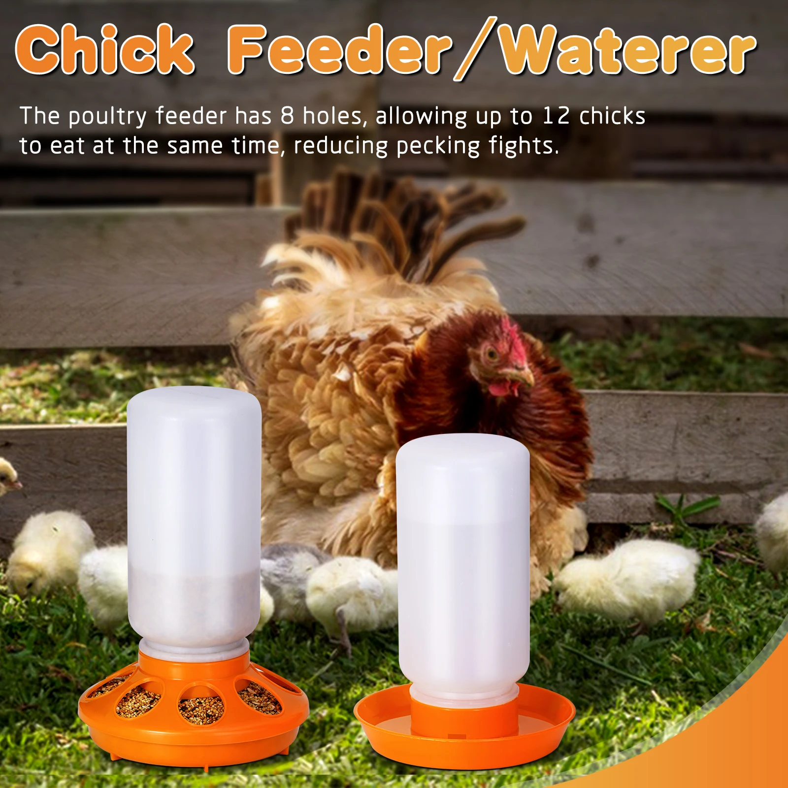 Bebedero automático para gallinas y pollos – Gran capacidad 2 uds