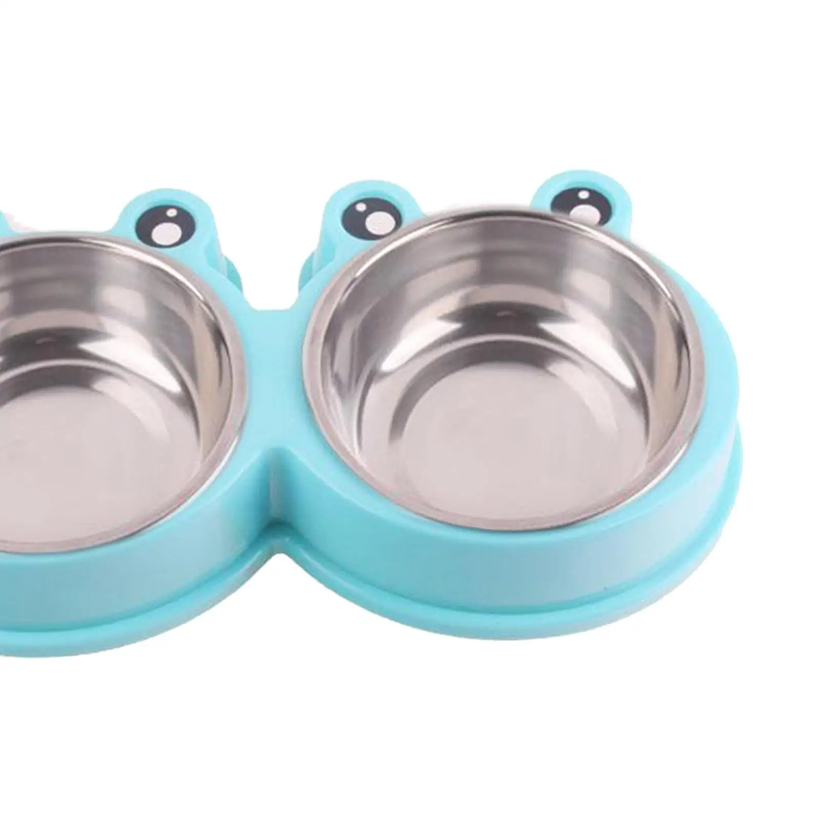 Dog Bowls Set, Double Stainless Steel Feeder Bowls and Non Skid Spill Proof Silicone Stand for Cats Puppies Dogs