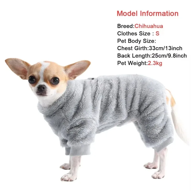 Ropa cálida de invierno para perros pequeños, medianos y grandes, chaqueta suave para mascotas a prueba de viento, abrigo para mascotas al aire libre, bonito disfraz de Polar para Chihuahua y Pug - imagen 5