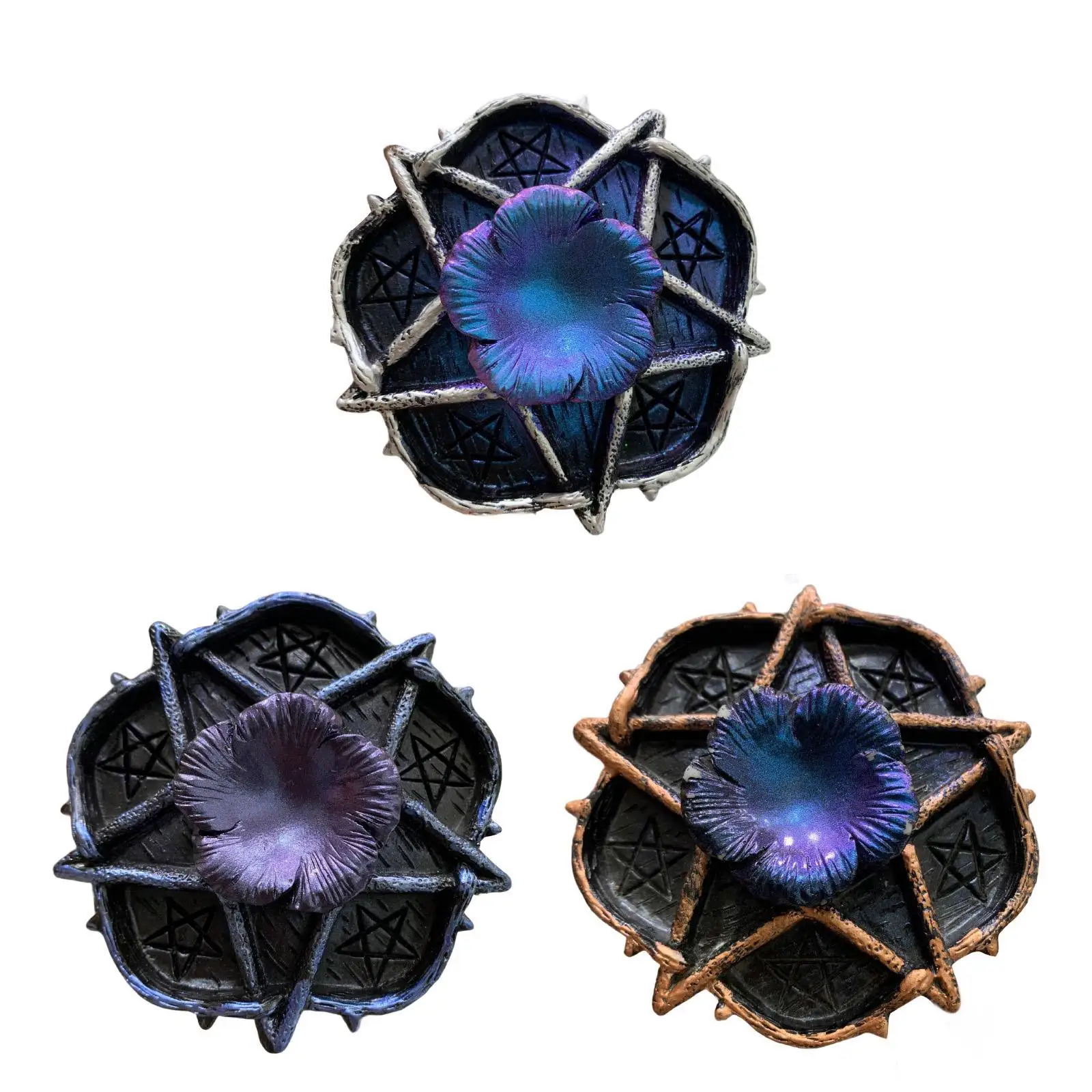 Ball Base Crafts for Home Decor Collectible Pentagram Star Flower Statue for Living Room Desktop Bedroom Cabinet Housewarming