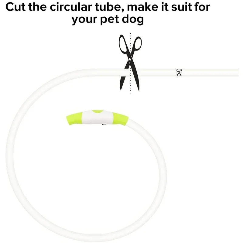 Collar LED recargable para perros pequeños, medianos y grandes, luz que brilla en la oscuridad, resistente al agua, cortable, TPU - imagen 5