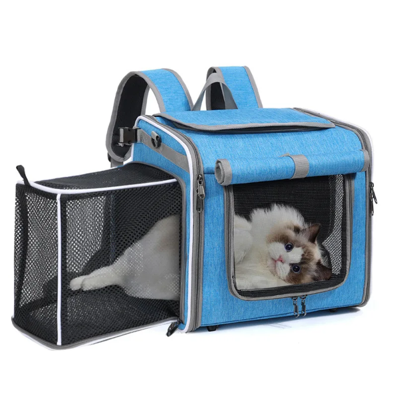 Mochila transportín expandible para gatos - transporte cómodo