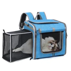 Mochila transportín expandible para gatos - transporte cómodo