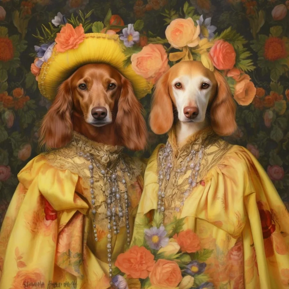 ATUBAN Retrato de mascota real personalizado, pintura de perro real, retrato de mascota, retrato de perro real, regalo de retrato de mascota, retrato de mascota renacentista