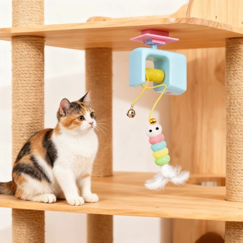 Rompecabezas eléctrico interactivo para gatos, juguete colgante, juguete eléctrico inteligente para gatos, juguete para gatos con pájaro volador automático