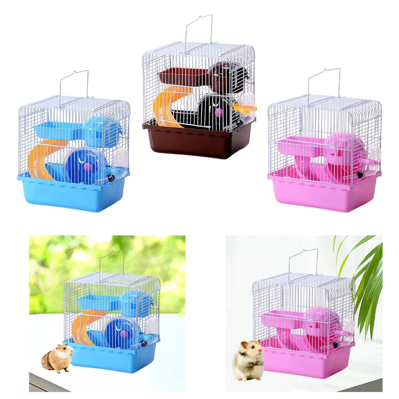 Guinea Pig Cage Travel Rat Cage Ventilated Accessory Easy to Carry for Temporary Housing Multipurpose Small Animal Carrier