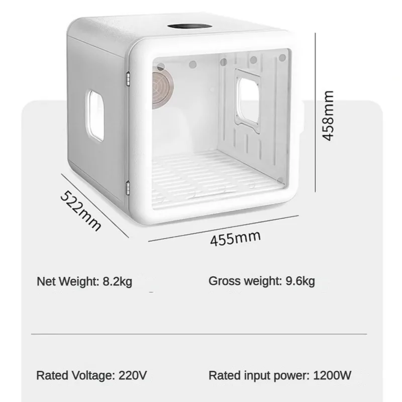 Secador de pelo para mascotas, caja secadora de pelo para perros, cuidado del hogar, secador de pelo súper silencioso para gatos, capacidad de secado rápido, aire caliente de 360 grados - imagen 5