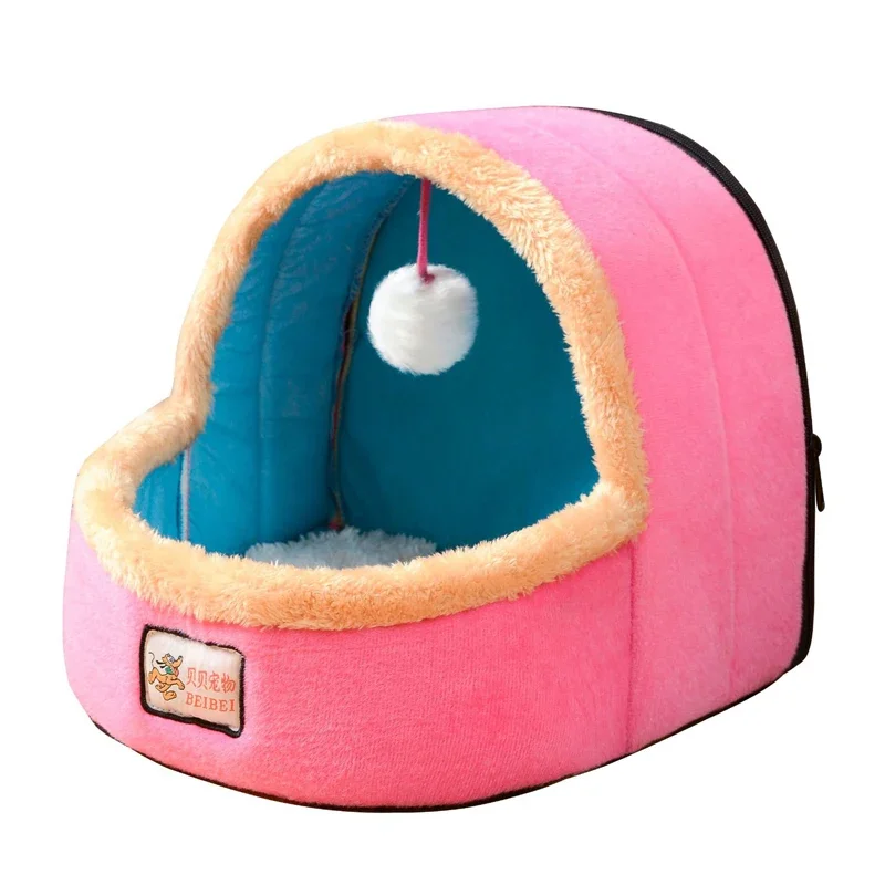 Nueva casa para mascotas para perros pequeños, Perrera para gatos, 4 colores, Cama suave y cálida para mascotas, Cama para cachorros, Cama Perro Hondenmand Panier Chien - imagen 3