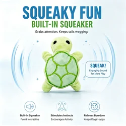 Juguete con sonido de mini tortuga de peluche para perros pequeños