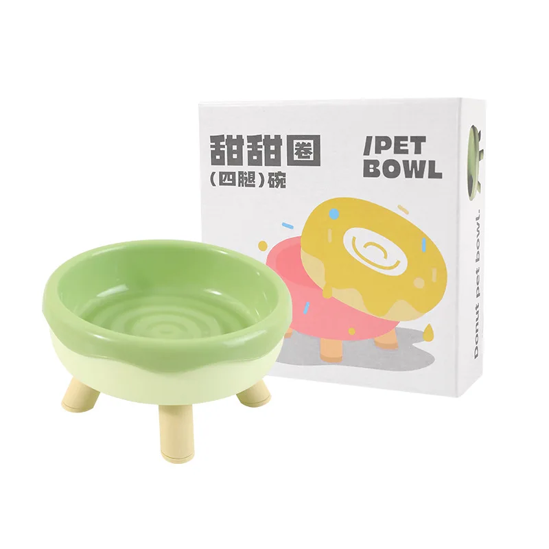 Cuencos para gatos con caja Original, cuenco de cuatro patas para Donuts, lavabo de comida para gatos, suministros para mascotas, cuenco individual para comer y beber agua - imagen 5