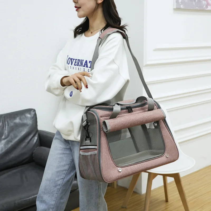 Mochila transpirable para gatos y mascotas, mochila de transporte para gatos, bolso cruzado para perros, bolsa espacial para llevar - imagen 4