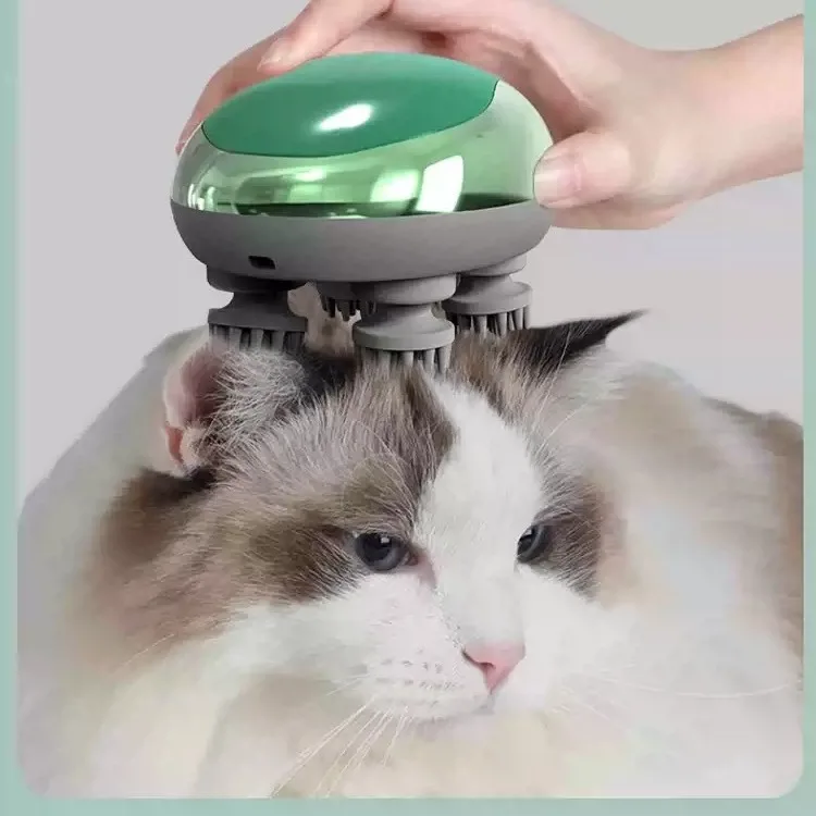 Masajeador eléctrico de cabeza de gato, masajeador para mascotas, golpes, gatos, cuero cabelludo para perros, artefacto de masaje para mascotas montado en la cabeza, suministros para gatos - imagen 3