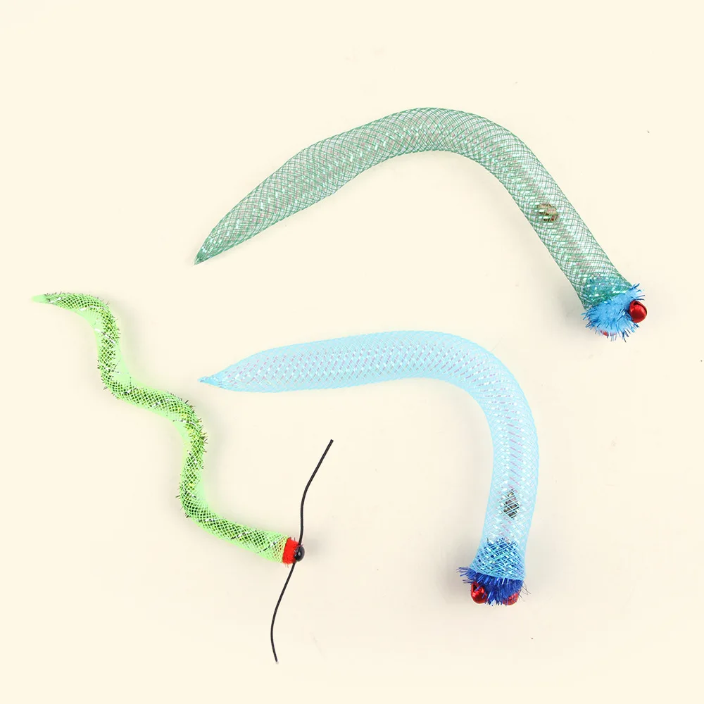 Juguetes de tubo suave para gatos, reemplazo interactivo de cabeza, simulación de oruga, juguete para gatos, palo de juguete para gatos, reemplaza la cabeza con un insecto grande - imagen 4