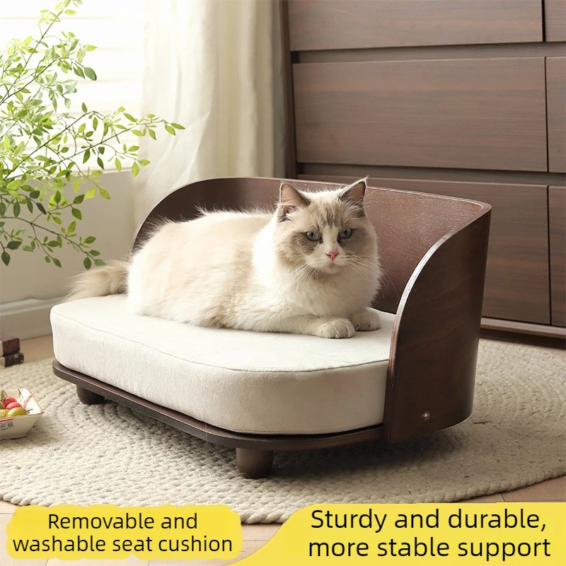 Sofá de madera para gatos – Villa cómoda y desmontable