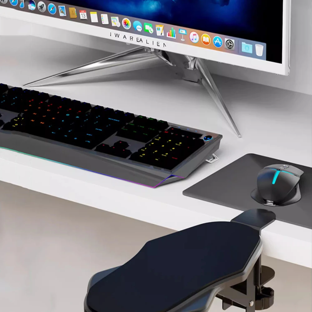 Reposabrazos de ordenador para escritorio, soporte de reposamuñecas ergonómico ajustable para teclado, extensor de reposabrazos, soporte giratorio para alfombrilla de ratón - imagen 3