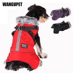 Chaqueta con arnés y abrigo térmico para perros – Invierno