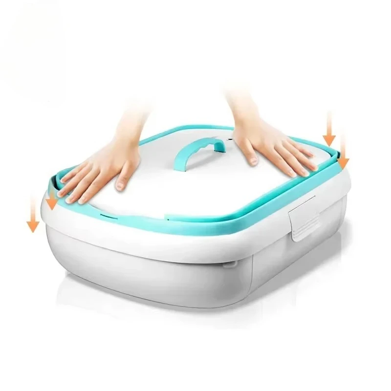 Nuevo lavabo grande totalmente cerrado para arena de gatos, suministros de limpieza plegables a prueba de salpicaduras para perros y gatos, productos para mascotas - imagen 5