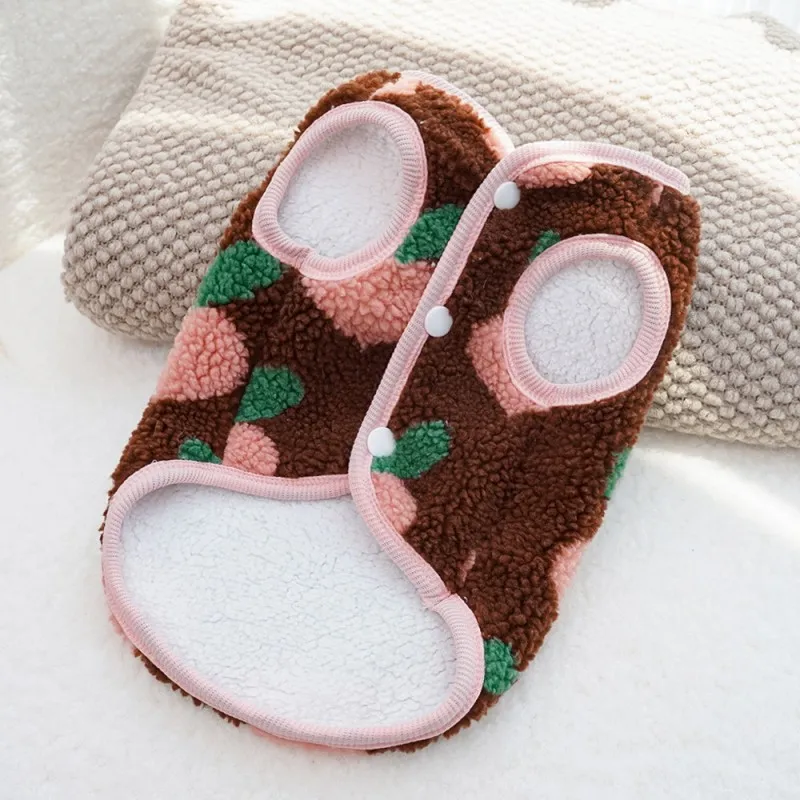 Abrigo de invierno para perro, ropa de lana para perro, chaleco cálido con estampado de frutas para perro, ropa para Chihuahua, caniche, Bichon, cárdigan, disfraz para cachorro, abrigos para gato - imagen 5