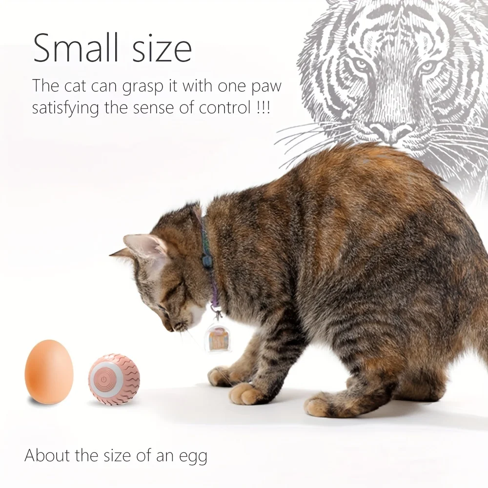 Bola de juguete interactivo inteligente para mascotas, gatos de juguete para molares, resistentes a las mordeduras y aliviar el aburrimiento, bola eléctrica para jugar - imagen 3