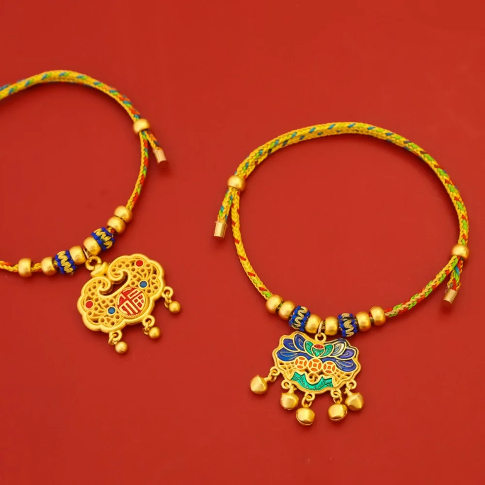 Collar trenzado dorado de cuerda para perros y gatos con cierre - imagen 4